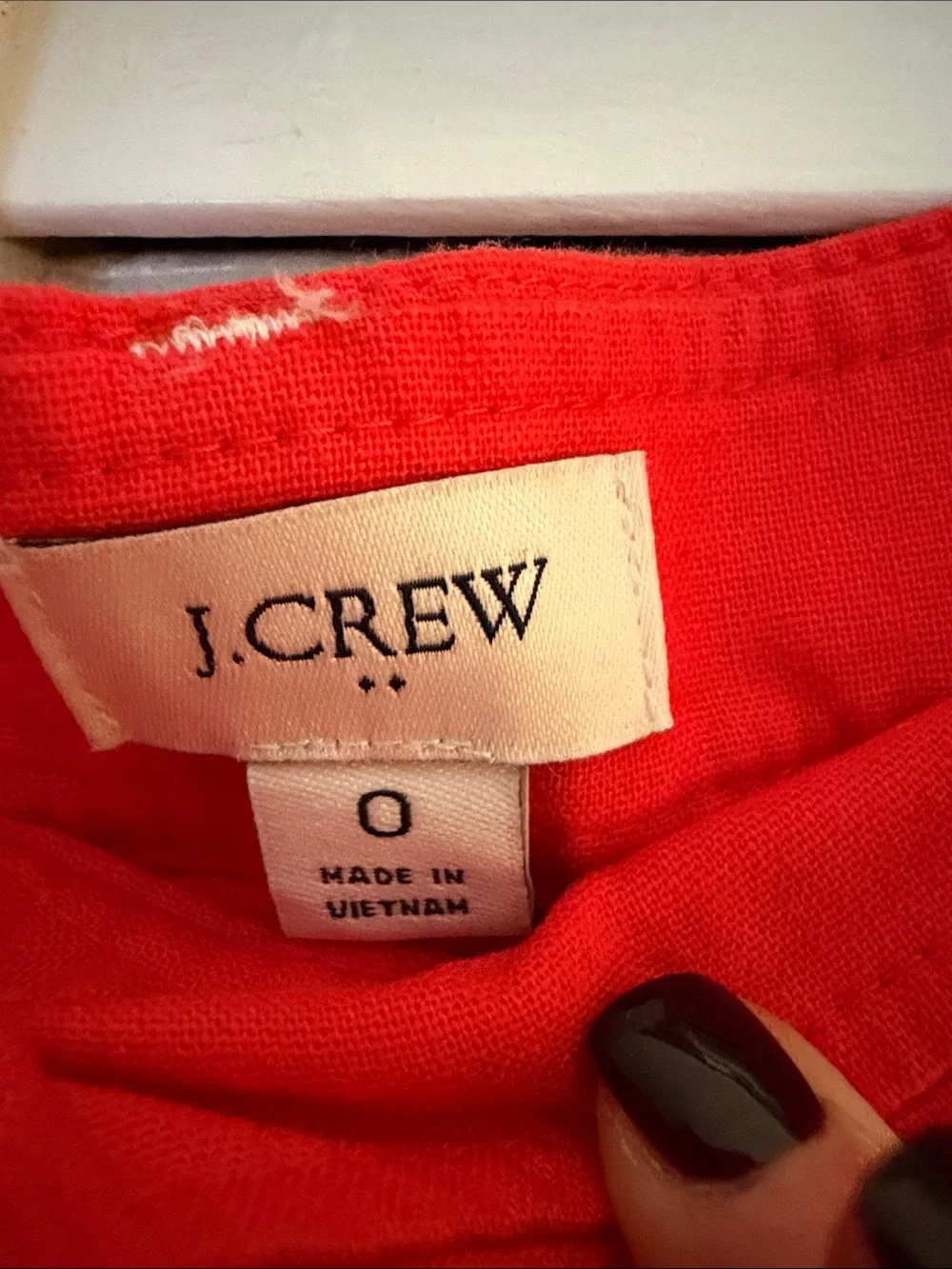 J. Crew Factory Red Button-Front Tie-Waist A-Line Skirt